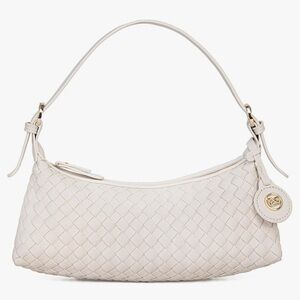 Cream/white woven purse
